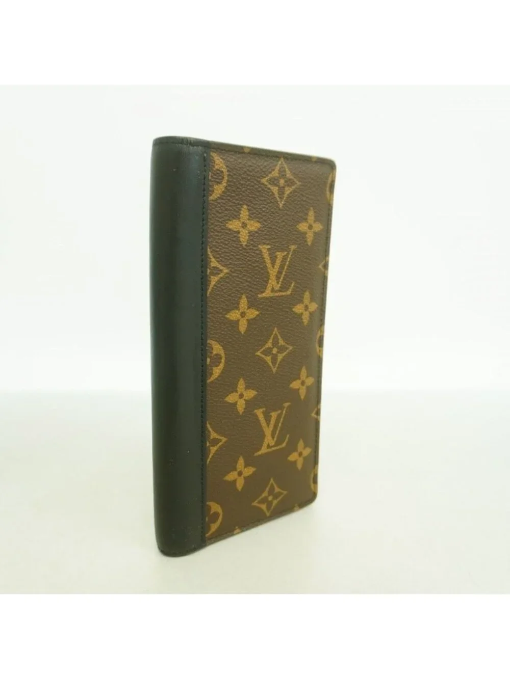 Louis Vuitton Wallet Monogram Macassar Portefeuille Brazza Brown Black